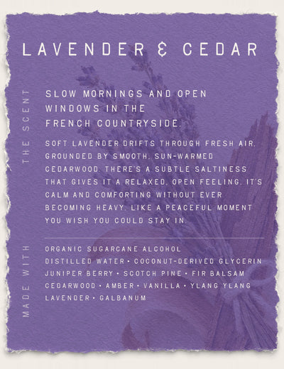 Lavender & Cedar Fragrance