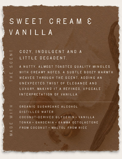 Sweet Cream & Vanilla Fragrance