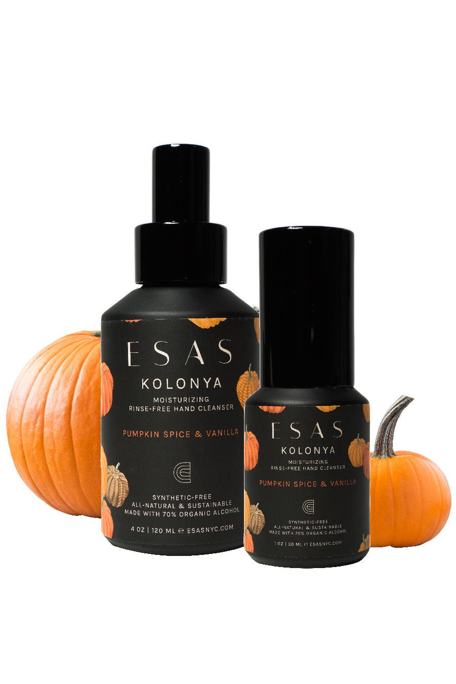 Pumpkin Spice & Vanilla Kolonya Hand Cleanser and Candle
