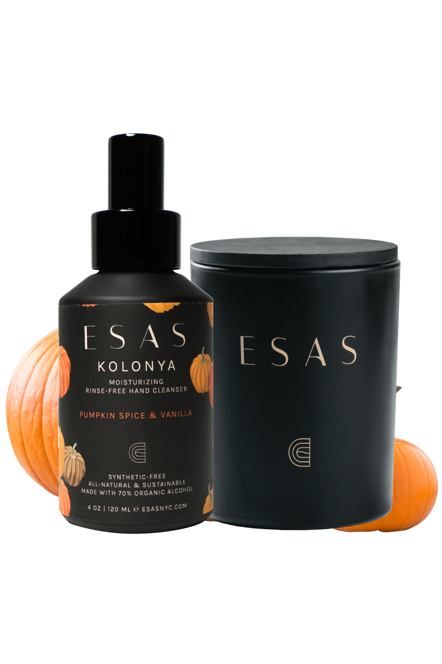Pumpkin Spice & Vanilla Kolonya Hand Cleanser and Candle
